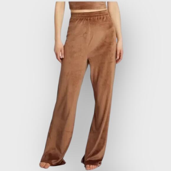 SKIMS Limited Edition Velour Wide Leg Sweatpants | Medium | Sienna High Rise - Picture 2 of 9